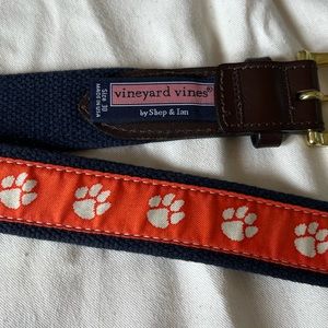 Vineyard Vines Clemson Tiger Paw Belt